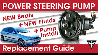 Power Steering Pump Replacement - Fixing P.S. Noise and Changing Steering Fluid - Ford Focus MK1