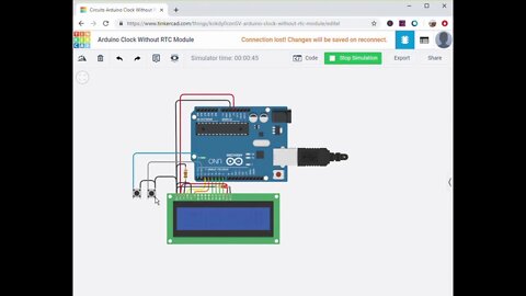 Arduino Digital Clock With Tinkercad - Make Arduino Clock Without RTC Real Time Clock Module on LCD