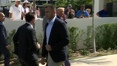 Trump tells media in Palm Beach that he voted for DeSantis