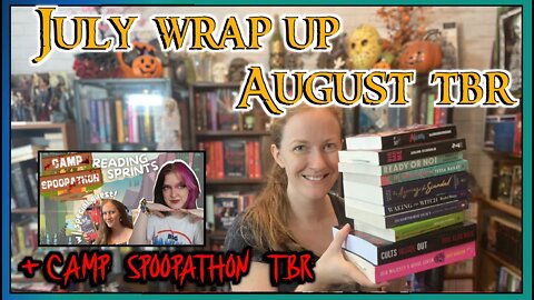 July WRAP-UP & August TBR (19 books) + Camp Spoopathon TBR & guest sprint + Point Horror Book Club