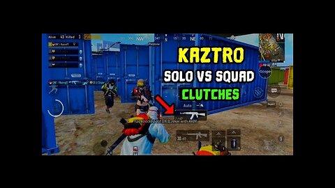 Bgmi Solo Squad Best Moments | 4 Finger Claw Kill Montage | Kaztro Gaming