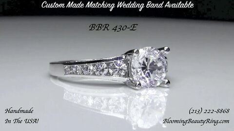 BBR 430 Handmade In The USA Diamond Engagement Ring With Tapered Thickness Band