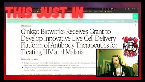 THIS JUST IN - Dr. Bill to Eradicate HIV and/or Malaria