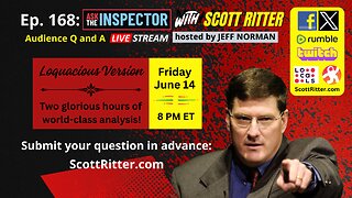 Ask the Inspector Ep. 168 (streams live on June 14 at 8 PM ET)