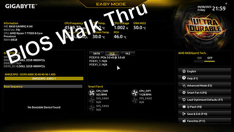 Gigabyte B650 Gaming X AX BIOS Walk Thru