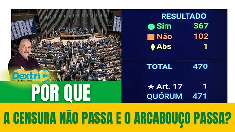 POR QUE A CENSURA NÃO PASSA E O ARCABOUÇO PASSA?