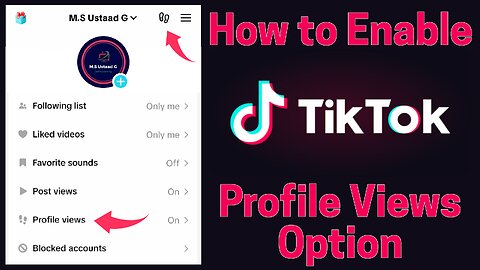 How to Enable Profile Views on Tiktok Option