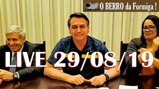 Índios, Amazônia, Macron, G7, Moro, Dória, Huck e muito mais-Live Bolsonaro 29/08/19