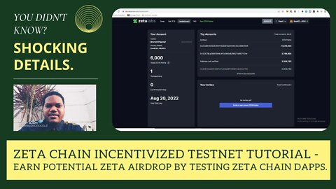 Zeta Chain Incentivized Testnet Tutorial - Earn Potential Zeta Airdrop By Testing Zeta Chain Dapps.