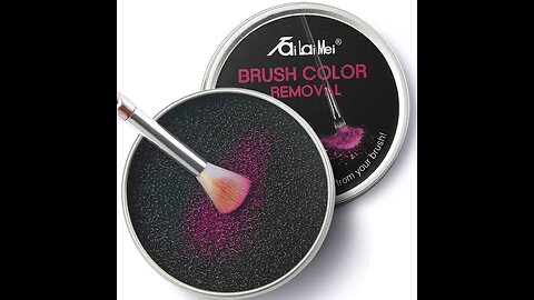 Makeup Brush Cleaner – Dry Color Removal Sponge Cleans Natural and Synthetic Makeup Brushes Wit...