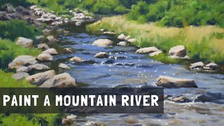 How to Paint a MOUNTAIN RIVER