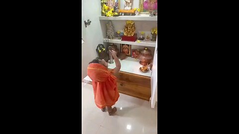 Worship to God and Parents by Indian