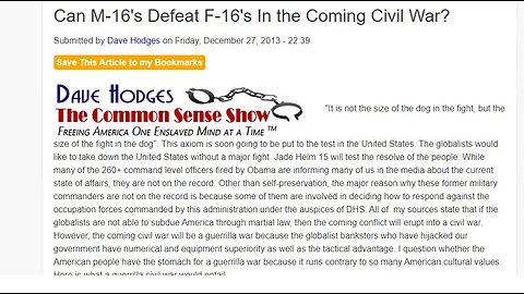 Dave Hodges: What to Expect in a U.S. Civil War. 4 Types of Conflict 9-22-2023