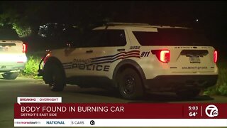 Body found in burning car in Detroit