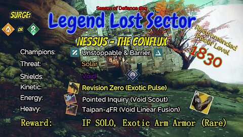 Destiny 2 Legend Lost Sector: Nessus - The Conflux on my Titan 4-23-23