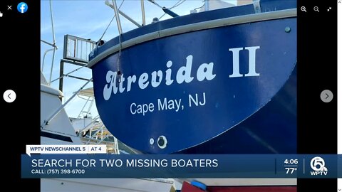 Coast Guard searching for 2 missing boaters