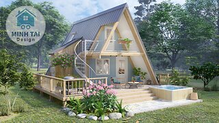 A-frame Cabin House Tour - Tiny Small House Design Ideas - Minh Tai Design 25