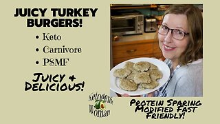 Juicy Turkey Burger | PSMF Keto Carnivore | Turkey Feta Burger for Your PSMF Diet Recipes