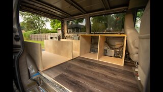 Install flooring & Building Furniture | Astro Van Camper Conversion Series | Part 2
