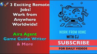 🌎🚀 3 Exciting Remote Jobs! Work from Anywhere Worldwide! Aira Agent, Game Guide Writer, & More