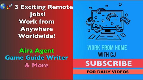 🌎🚀 3 Exciting Remote Jobs! Work from Anywhere Worldwide! Aira Agent, Game Guide Writer, & More