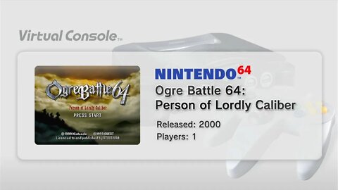 Silent Play Sunday: Ogre Battle 64: Person of Lordly Caliber #IGotMine #WiiU #WhereWereU