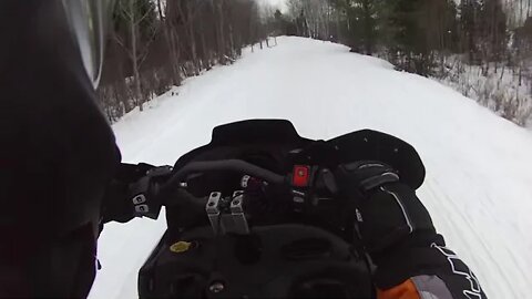 Snowmobile Trail Riding (Gaylord Michigan) Part 17