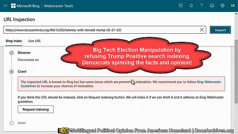 Search Indexes Being Manipulated On TRUMP Positive News