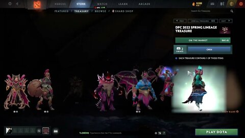 Dota 2 DPC2022 Spring Lineage Treasure Unbox!!!