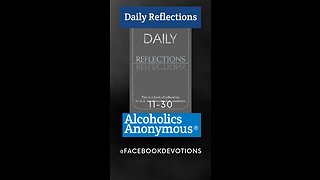 PROTECTION FOR ALL - A.A Daily Reflection 11-30 #alcoholicsanonymous #dailyreflection #jftguy