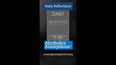 PROTECTION FOR ALL - A.A Daily Reflection 11-30 #alcoholicsanonymous #dailyreflection #jftguy