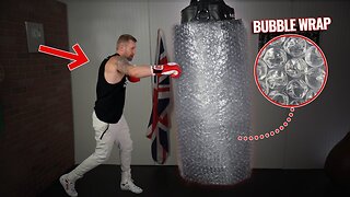 WOW Punching a Heavy Bag Wrapped in Bubble Wrap | BOXING
