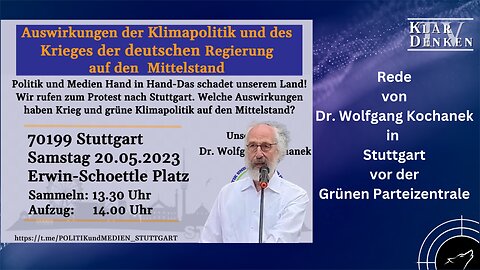 Rede von Wolfgang Kochanek in Stuttgart am 20.05.2023