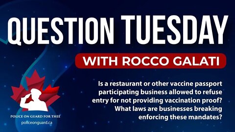 Question Tuesday with Rocco-Is a restaurant legally allowed to ask for your vaccine passport?