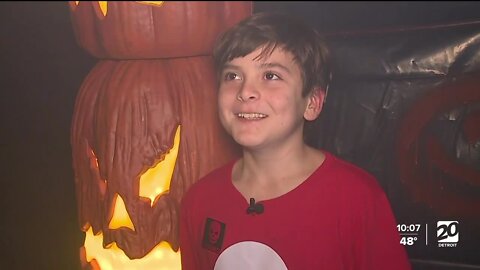 Royal Oak kid, leukemia survivor designs epic Halloween display