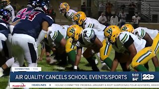 Air quality cancels school events and sports