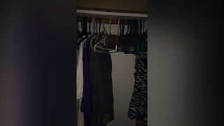 Cat Hangs Out In A Closet