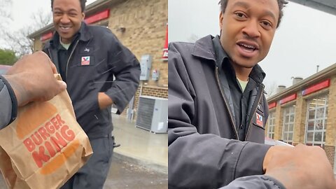 Father brings Lunch for his Adult Son at Work - 'Always be There for Him'