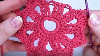 How to crochet coaster motif short tutorial