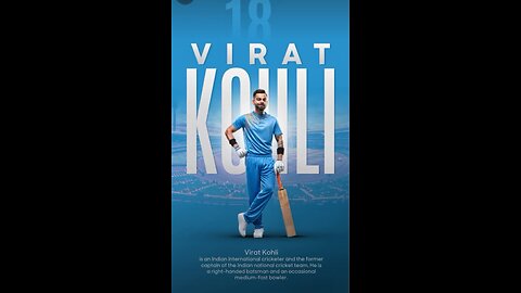 Easy Poster Design of Virat Kohli inphotoshop