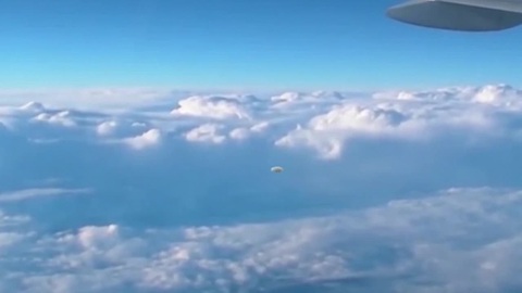 UFO filmed from airplane over Russia