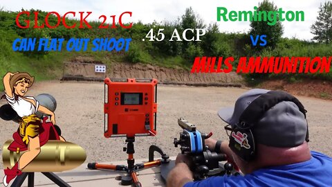 GLOCK 21C Can Flat Out Shoot!! Remington .45 ACP VS. Mills Ammunition