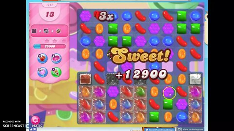 Candy Crush Level 1717 Audio Talkthrough, 1 Star 0 Boosters