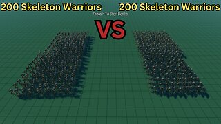 200 Skeleton Warriors Versus 200 Skeleton Warriors || Ultimate Epic Battle Simulator