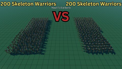 200 Skeleton Warriors Versus 200 Skeleton Warriors || Ultimate Epic Battle Simulator