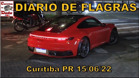 Diário Flagras 15/06/22 Carrões Dudu Curitiba PR BRASIL Porsche 911 Carrera 992 Chevrolet Opala SS