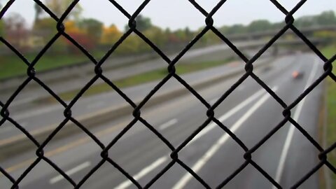 Beachfront B Roll Fence with Traffic Time Lapse Free to Use HD Stock Video Footage