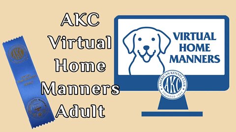 AKC Virtual Home Manners Adult Title - VHMA - Juneau