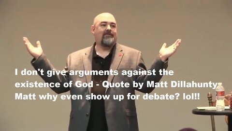 The reason Matt Dillahunty keeps losing Debates