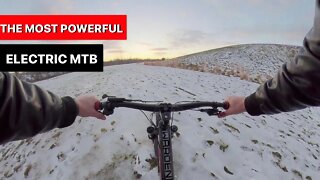 THE MOST POWERFUL E-BIKE EVER! *Climbing A Snow Hill*